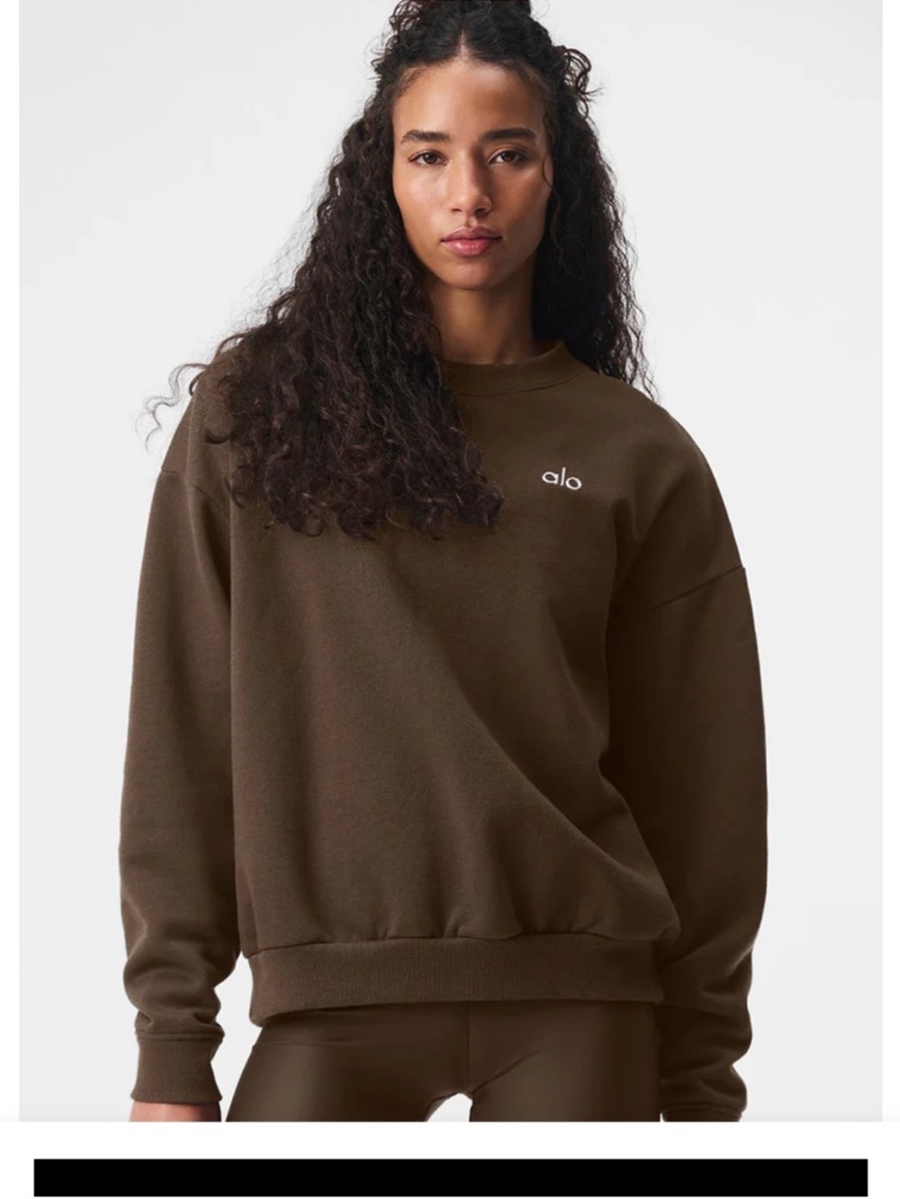 Alo Yoga Women’s Expresso Brown Accolade Crewneck Sweatshirt XS